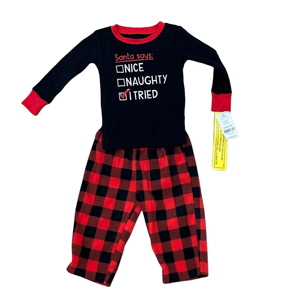 NWT Carter’s 2 Piece Christmas Pajamas Size 18M